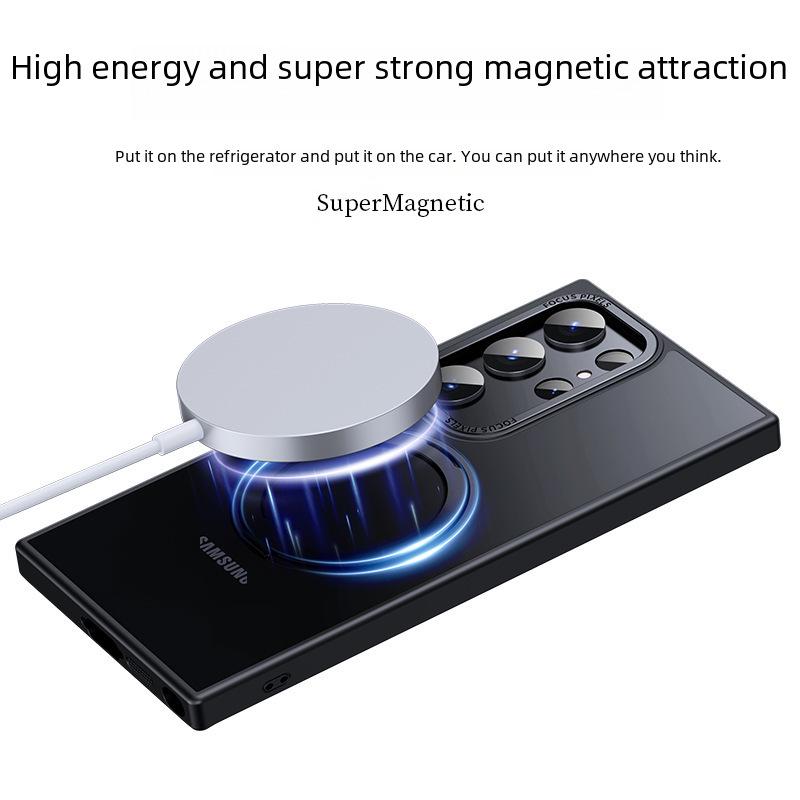 Magnetic Bracket 360° Phone Case with Wireless Charging for Samsung S25 Ultra & S24 Ultra