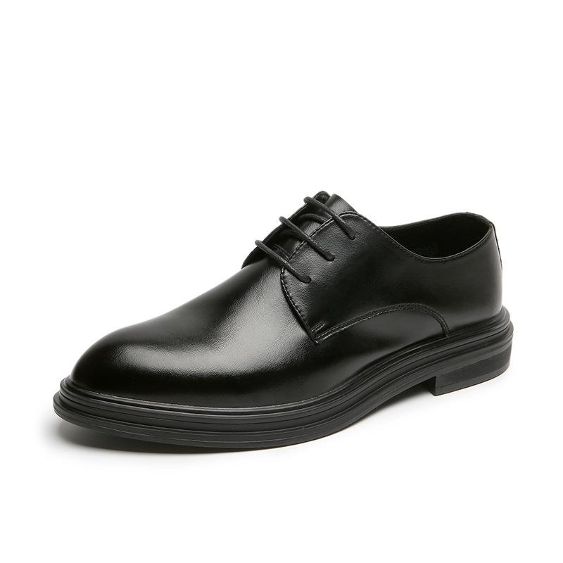 

2019 Кожаные Туфли Тренд Моды Деловой Повседневный Обувь Британские Шнуровки Мужские Туфли Мужские Туфли One Hair 3017-J 44 чёрный