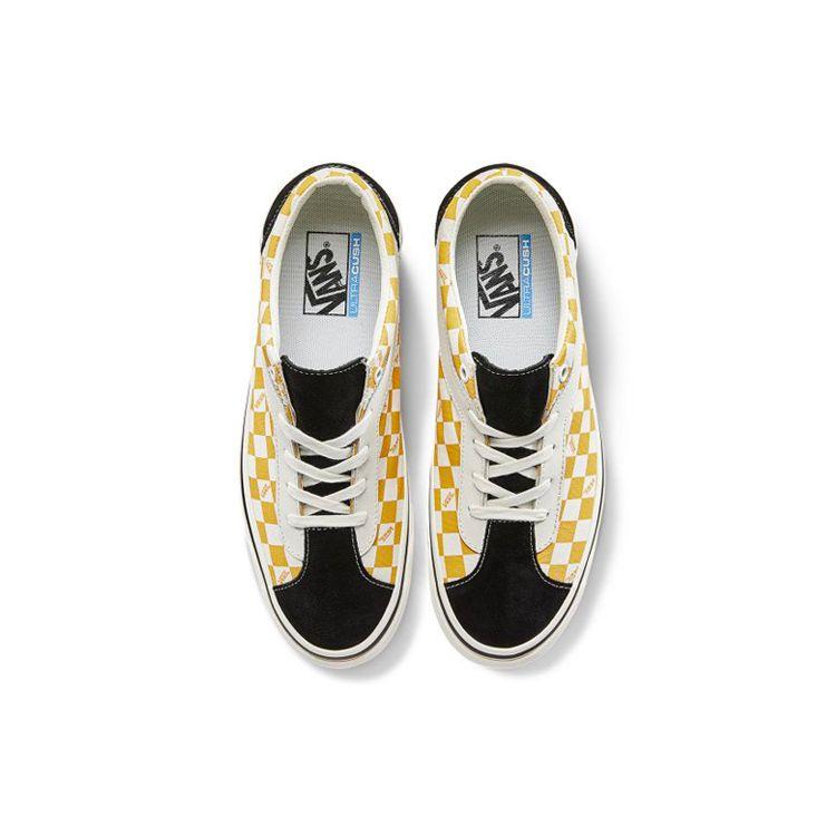 Vans Bold Ni Low Top Skate Shoes Yellow White Checkerboard Unisex Sneakers VN0A3WLPV0D