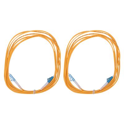 2pcs 3 Meters LC UPC To LC UPC Single Mode Optical Fiber Patch Cable Cord
