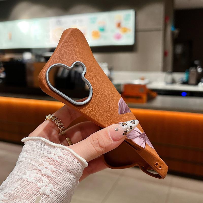 Pink Butterfly Pattern Leather Texture Slim Soft Phone Case For iPhone 16 Pro Max 15 14 Pro 13 12 11 TPU Matte Lens Protection Shockproof Bumper Cover