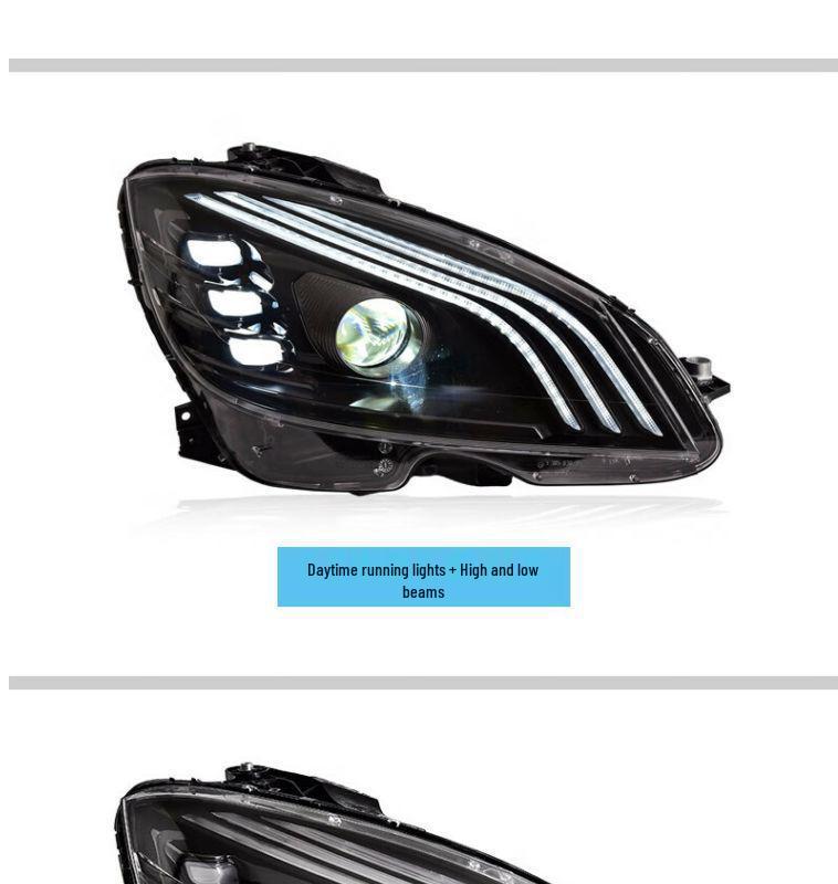 Compatible LED Bi-Xenon Projector Headlights for 07-14 Mercedes-Benz W204 C-Class C180/C200