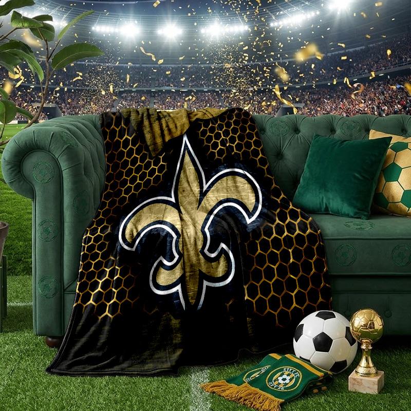 Who Dat Nation Football Blanket Lightweight Flannel Bedding Blanket Perfect for Travel, Camping, Living Rooms, Offices, Sofas, Fan Christmas gift