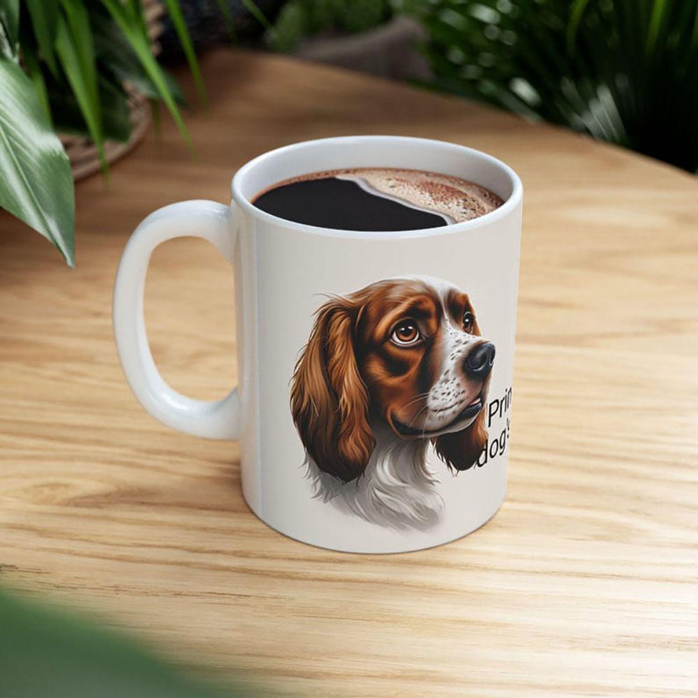 

Bespoke Dog Cute Cartoon Portrait Mug Custom Photo Name Coffee Cup Memorable Drinkware for Pet Enthusiast Girlfriend Christmas 11oz