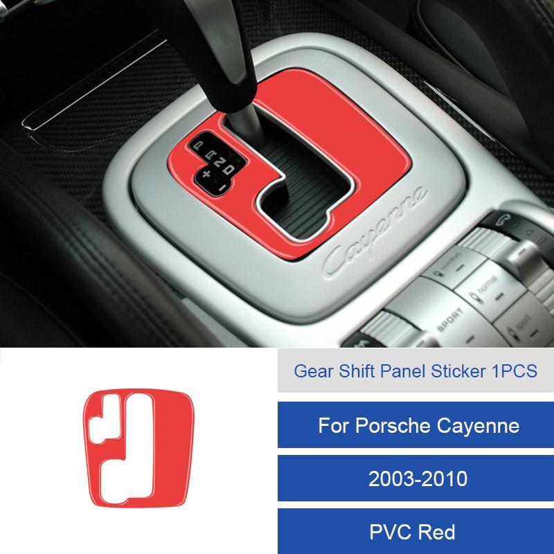 Per Porsche Cayenne 2003 2004 2005 2006 2007 2008 2009 2010 Pannello Adesivo Leva Cambio Console Centrale Morbido in Fibra di Carbonio / PVC