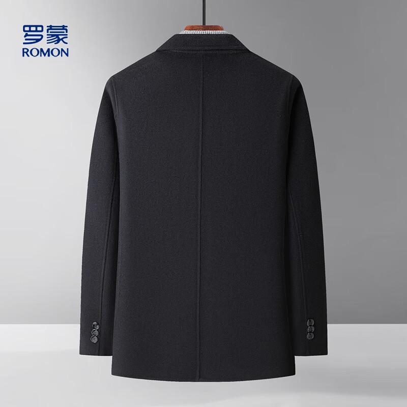 Romon Men's Business Casual Wool Blend Overcoat