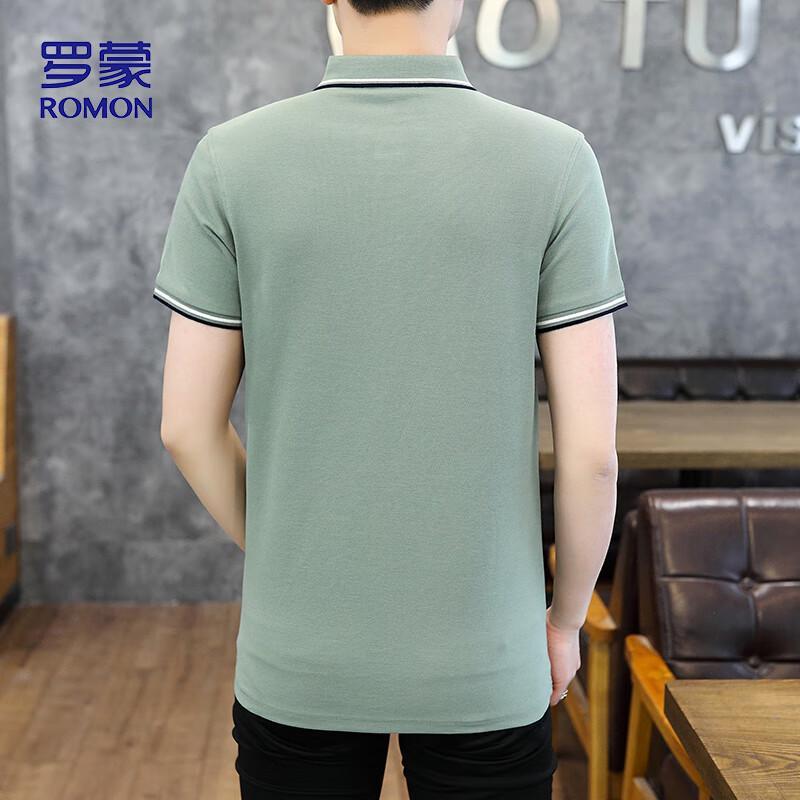 ROMON Men's Ice Silk Polo Short Sleeve T-Shirt LM12
