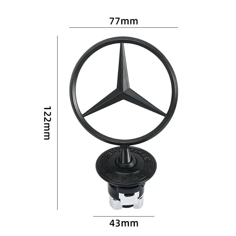 CQY1 Q HOT Grille Chrome Star Emblem Logo Mounted Star Front Hood Ornament Mercedes Benz Amg W204 W205 W203 W211 W212 W213 W201 W210