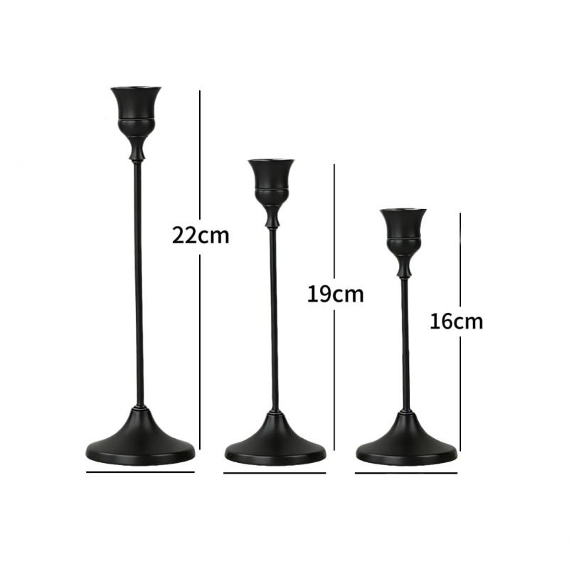 European Style Exquisite Metal Candlestick Elegant Rustproof Candle Stand for Wedding Table Home Dinner Decor