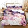 Puella Magi Madoka Magica Cute Bedding Set Cartoon Anime Adult Kid Bedroom Soft Duvet Cover 3D Print Vibrant Kawaii Anime Set