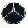 JRS5  C200 E200 For Mercedes Benz 3d Chrome Black Star Logo Car Front Grille Emblem For Mercedes Benz W205 W212 W207 A B C E SLK GLK C