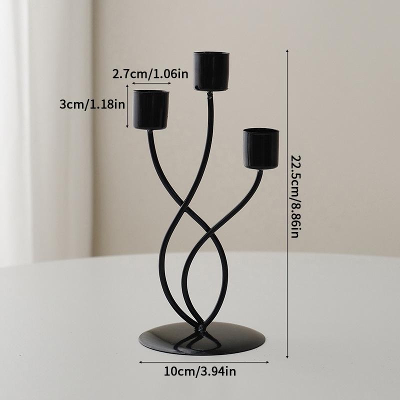 Minimalist Vintage Elegant Style Iron Candle Holders Candlestick Fashion Wedding Table Candle Stand Exquisite Candlestick Table
