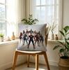 Throw Pillow Cushion Accent Pillow Includes Pillow Core 18.18 Inch Super Hero Team Print Soft Fabric For Sofa Bedroom Car