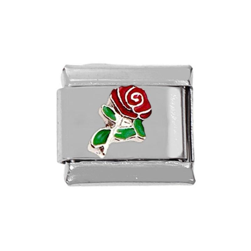 Fashion Flower Charm Italian Links Fit for 9mm Bracelet Stainless Steel Jewelry Making DIY Handmade Women Jewelry Gift