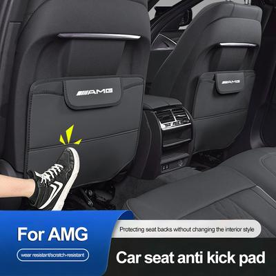 Leather Car Seat Protector Kids Anti-kick Pad Storage Bag For Mercedes Benz AMG GLC W203 W206 W220 W205 W211 W212 W201 W210 W108 VS3