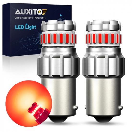 

2x 380 P21/5W 1156 SMD LED RED Clear Brake Tail Rear Bulbs Car Canbus Free Error