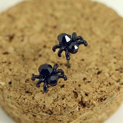 Dámské dárky Roztomilé šperky Černé 3D zvířátko Mini Spider náušnice