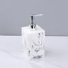 Marble Pattern Resin Dispenser Bottle Press Type Empty Refill Vial Liquid Soap Shampoo Lotion Container For Household Storage