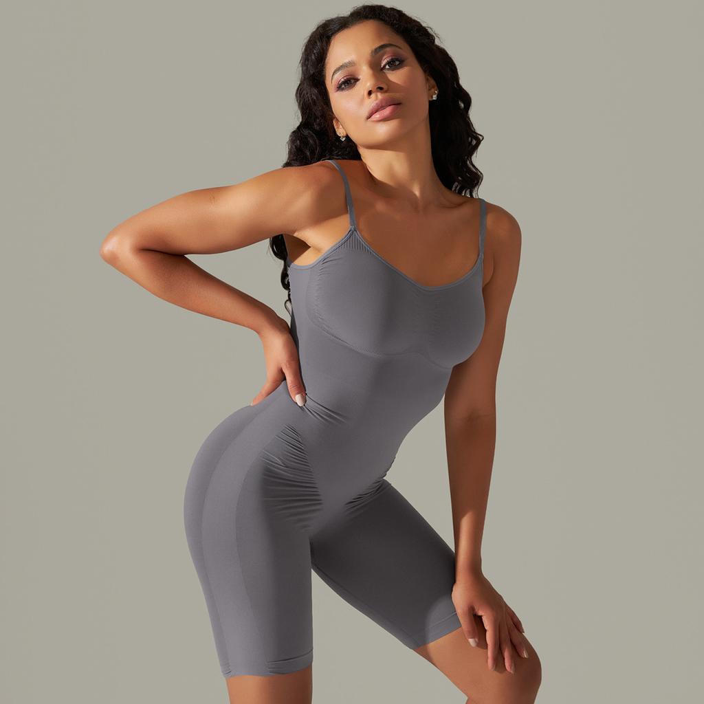 Seamless And Sexy Peach Hip One-piece Suspender Yoga Jumpsuit, Shapewear, Fitness Exercise Back Yoga Suit