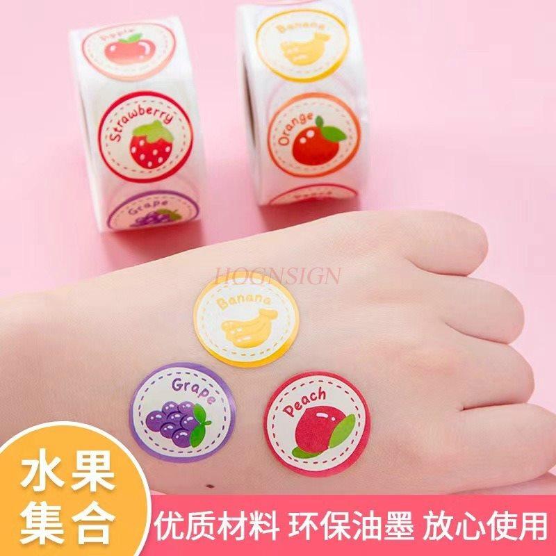1roll Various fruit stickers for babies to recognize strawberries, vegetables, hand books, decorative materials, stationery