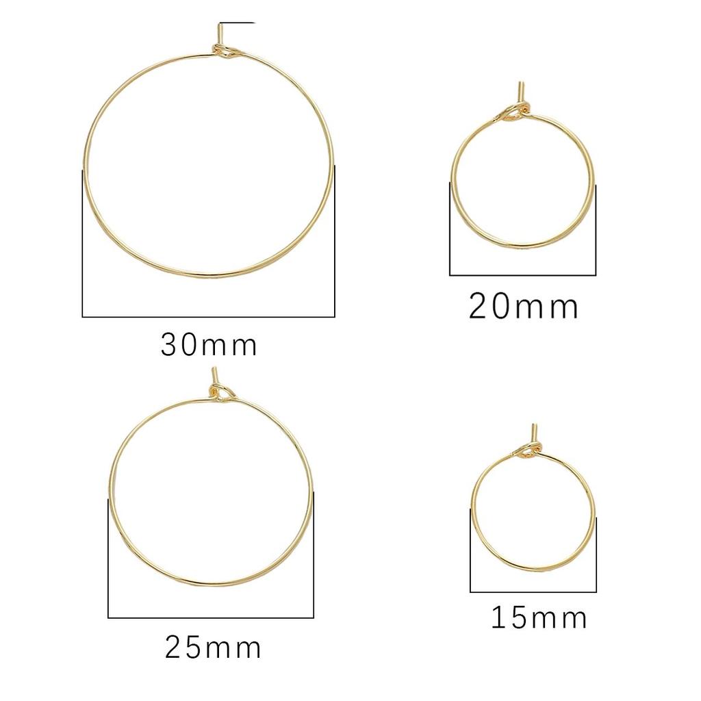 Copper Round Earrings For DIY Jewelry Making Craft Accessories