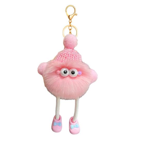 Keychain Pendant Plush Soft with Colorful Kids Backpack Pencil Character Graphics Fabric Keychain Case Accessory