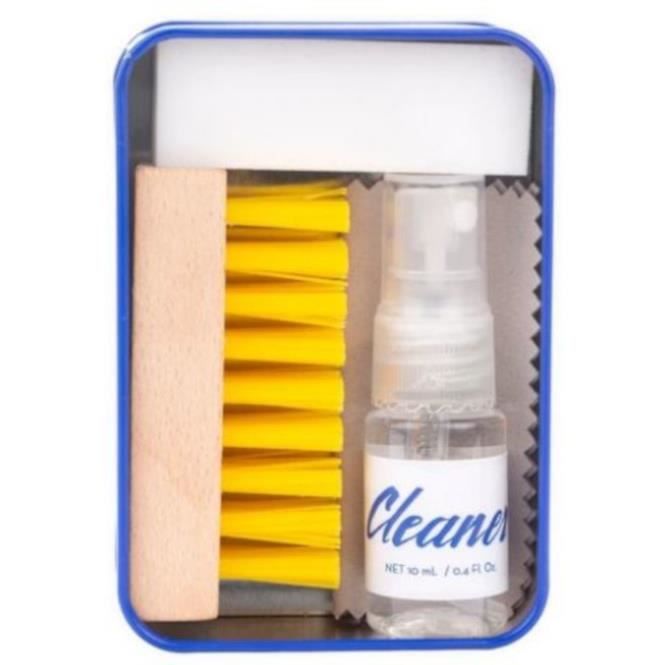 Set de cirage pour chaussures - Kikkerland - 5 pièces - Bois et microfibre - 11 x 8 cm - Nettoyage facile
