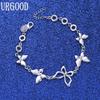 925 Sterling Silver Wedding Gift Butterfly Bracelet Fashion Jewelry