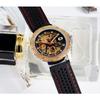 GUCAMEL Herrenuhr, hohle mechanische Uhr, Silikonarmband, Sportmode, Herrenuhr
