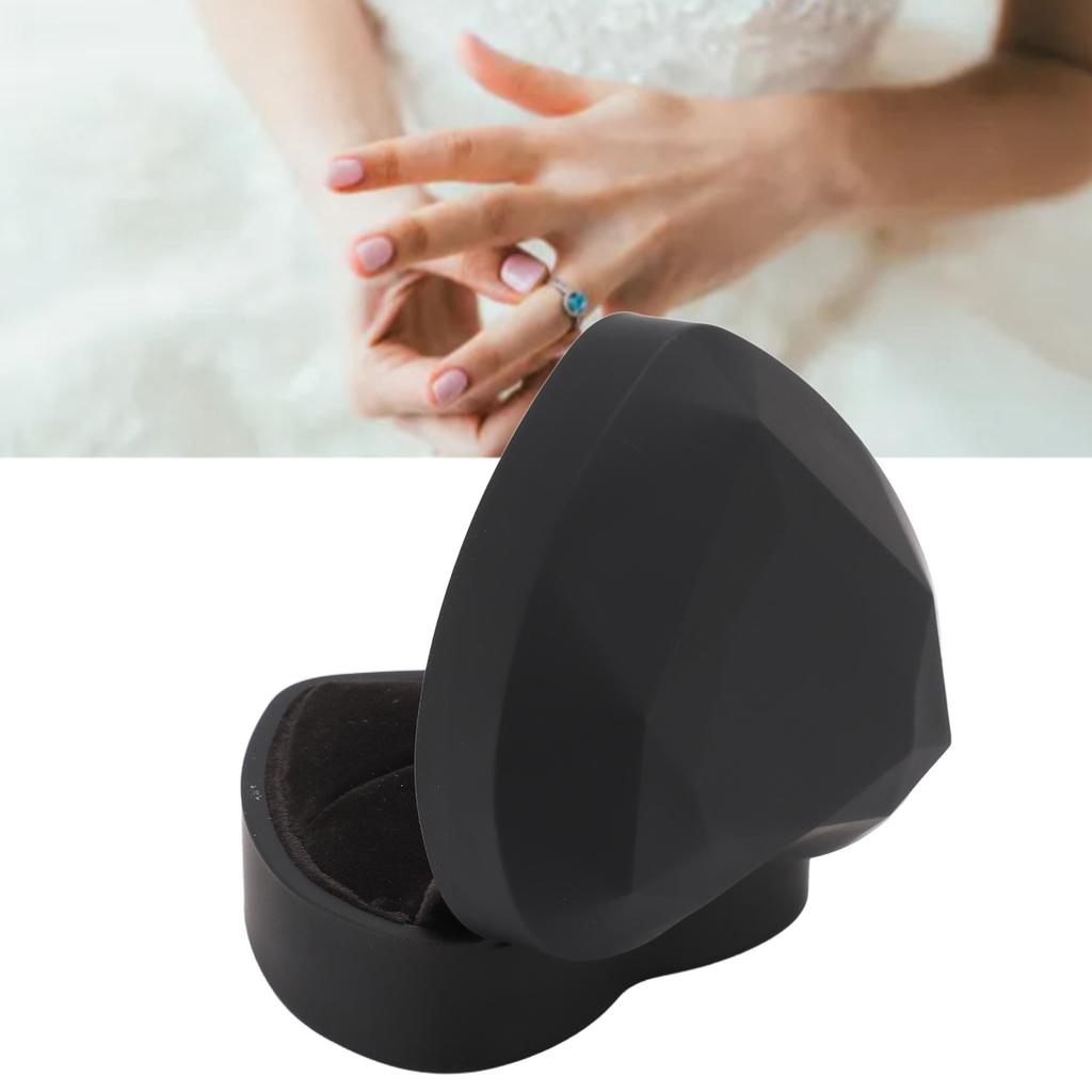 Box LED Heart Shaped   Box Waterproof Exquisite   Case Romantic Decorative Jewellry Display Box for Proposal Engagement Wedding