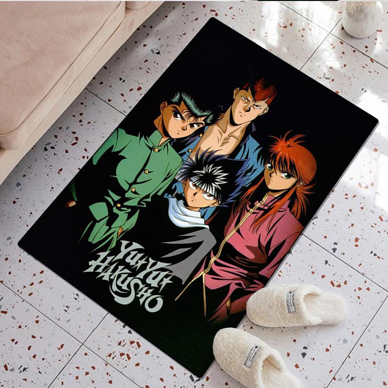 Yu Yu Hakusho Carpet Office Decorative Carpet For Living Room Bedroom Door Mat Floor Rug Computer Chair Area Rug