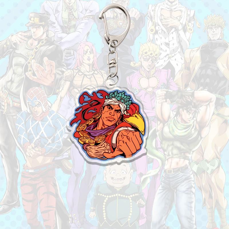 JoJo's Bizarre Adventure Acrylic Keychain Stardust Crusaders Star Platinum Bag Decor Pendant Keyring Accessories Festival Gift
