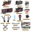 Remote Control Retro Train Set RC Train Toys Steam Electric Stepless Speed Control Remote Smoking Train Children's Toys  Gifts