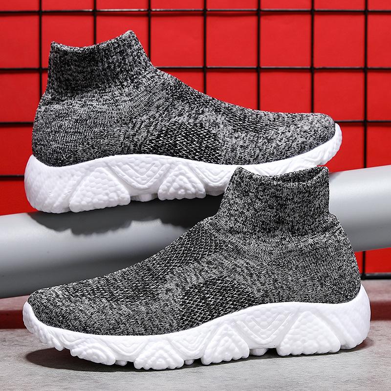 Scarpe da Corsa High-Top Slip-On in Mesh Flyknit da Uomo 2026 - Calzature Sportive Casual Autunnali Comode