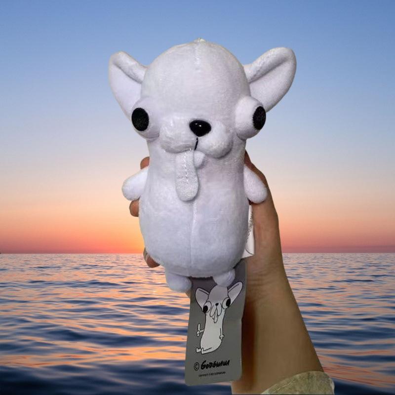 11Pcs Chinese Crested Dog Chihuahua Dog Plush Toys Chihuahua Stuffed Animals Pendant Weird Cute Funny Doll Gift