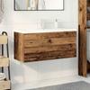 VidaXL Meuble lavabo avec bassin et robinet intégrés vieux bois, armoire lavabo de salle de bain, meuble de salle de bain, 3328937