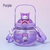 Large Capacity Big Belly Plastic Water Cup with Straw