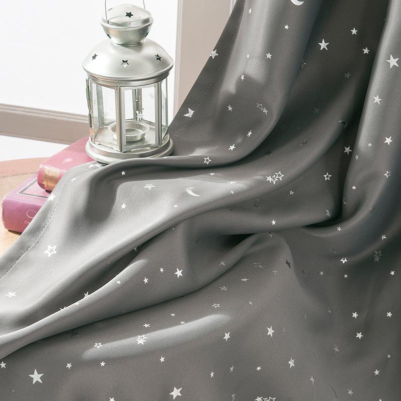 

Горячая Серебристая Светонепроницаемая Ткань Темно-Серая Штора Готовая Перфорированная Штора Шторная Ткань в Скандинавском Стиле 140*240