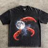 Three Cherry Shrimp Moon Shirt, Neocaridina Galaxy Tee, Aquarium Hobbyist Gift, Vintage Wash Retro Shrimp Top, Aquatic Pet Lover Graphic