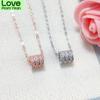 Voguish Fashionable   Color Pendants Necklaces High Quality Zircon Stone Pendant Necklace Pendant Women Rose Gold Tone Fine Jewelry