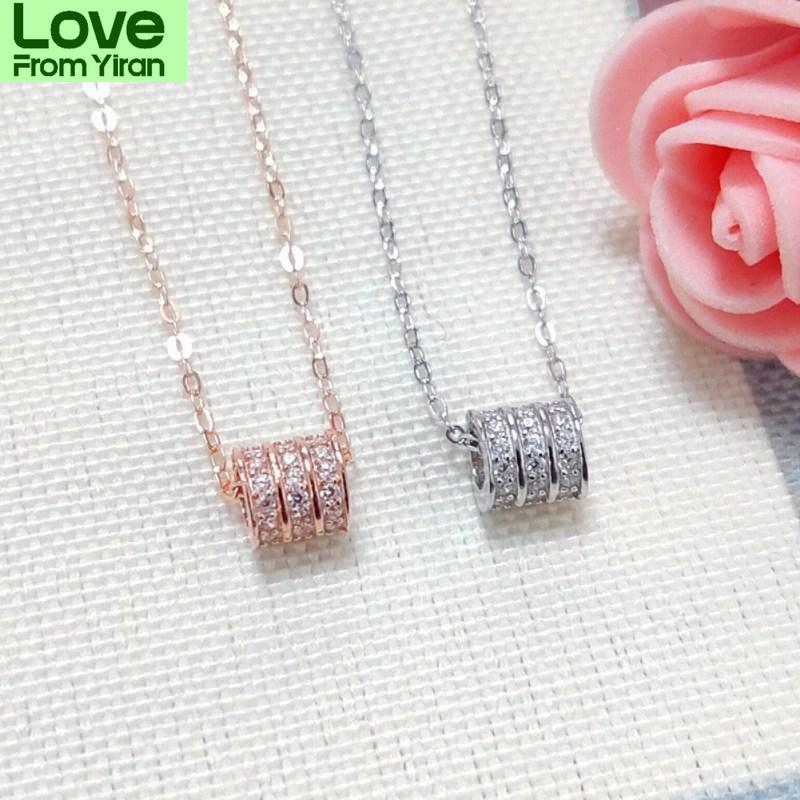 Voguish Fashionable   Color Pendants Necklaces High Quality Zircon Stone Pendant Necklace Pendant Women Rose Gold Tone Fine Jewelry