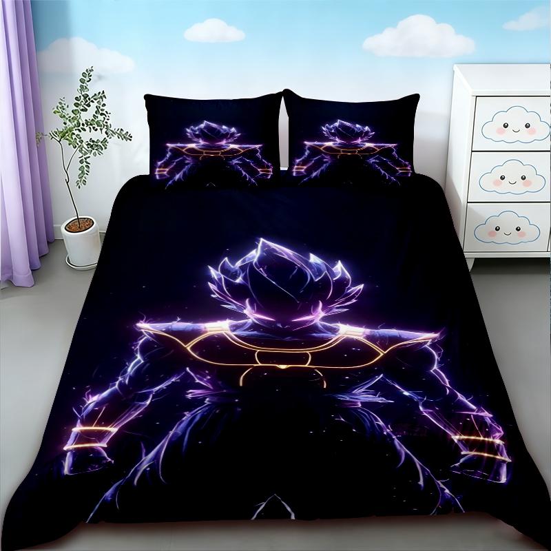 Kids Cartoon Dragon Ball Duvet Cover Goku Bedding Set Soft And Comfortable For Bedroom Decor Queen King Size Gifts