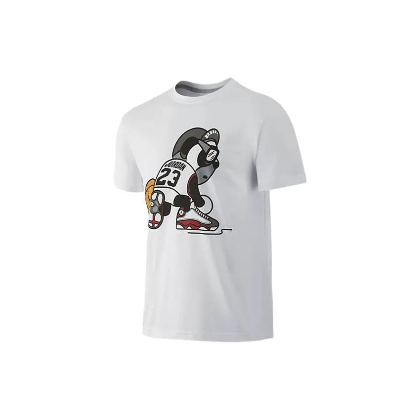 Jordan 13 T Shirts Unisex White Crew Neck Moderate 777550-100 M
