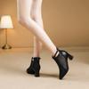 2025 Brand Ladies Shoes Ankle Women's Boots Belt Buckle Office and Career Sexy Pointed Toe Mesh Modern Boots Women