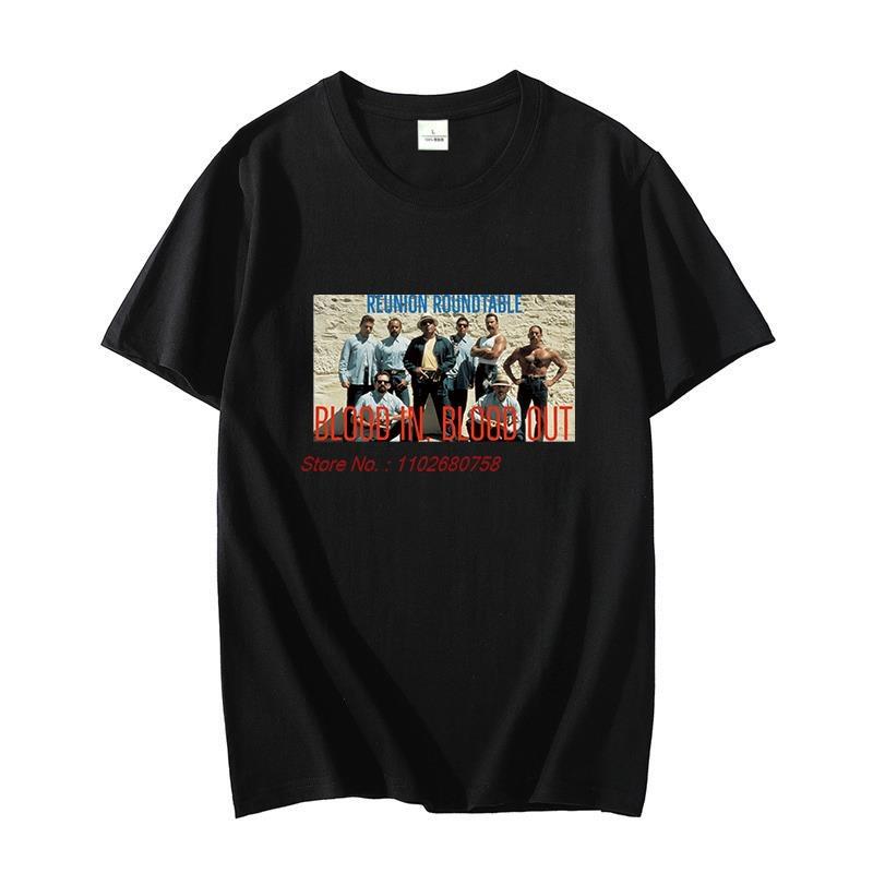 La Onda Blood In Blood Out Vatos Locos Harajuku Graphic T Shirts Cotton Oversize Tshirts Oneck Tshirt Summer Unisexs Clothing