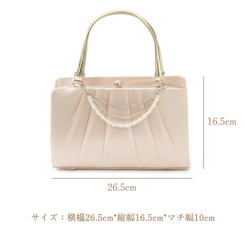 LIKENNY Party Bag, Wedding, Large Lace Handbag, Pearl Bag, Japanese-Style Dinner Bag, for Women, Suitable for Banquets