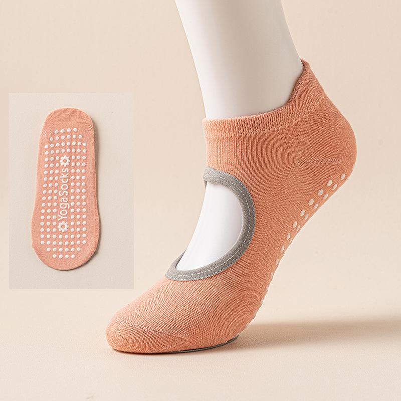 Women's Non-Slip Silicone Yoga & Pilates Socks - Breathable, Sweat-Absorbent, Backless Design