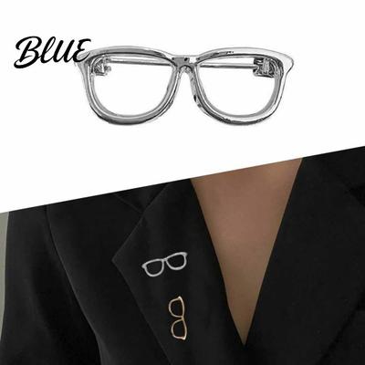 Anti-Oxidation Wäscheklammer Legierung Brillen Brosche für Männer Frauen Brillenform Revers Lässige Anstecknadeln Pin Dekoration Zubehör Anzüge Hemden Pullover