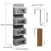 1pc Hanging Over The Door Storage Bag With 4 Visible Pockets, Space-saving Organizer Storage Bag For Bathroom, Bedroom,