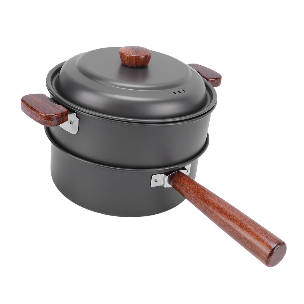 3L Camping Cookware Set Camping Pot for Road Trips Outdoor Cooking Picnic Hotpot Steam Boil Combo